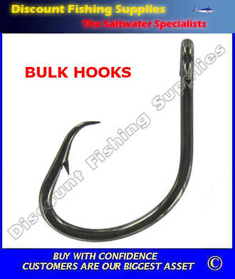 Loha Bulk Pack - MUTSU Hooks X 100 - Black - All Sizes