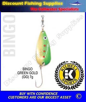 Kilwell Spinner - Bingo Green/Gold 7g (Bulk Pack 10)