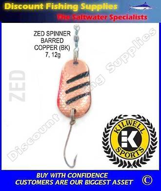 Kilwell Spinner - Zed Barred Copper 7g (Bulk Pack 10)