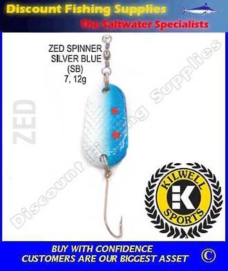Kilwell Spinner - Zed Silver Blue 7g (Bulk Pack 10)