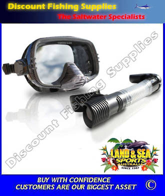 Land And Sea Stealth Executive Black Silicone Mask and Snorkel Set