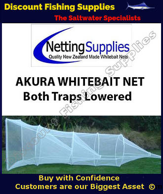 Akura 2 Trap Whitebait Sock Net - Both Traps Lowered - ULSTRON