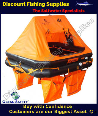 Ocean Safety 4 Person Liferaft with Valise (carry-on)