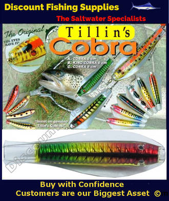 Tillins Cobra Wobbler Lure 19g 3inch Colour 63 with Hook and Bead