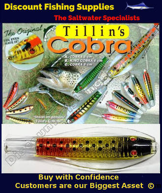 Tillins Cobra Wobbler Lure 19g 3inch Colour 67 with Hook and Bead