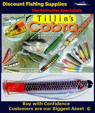 Tillins Cobra Wobbler Lure 19g 3inch Colour 95 with Hook and Bead