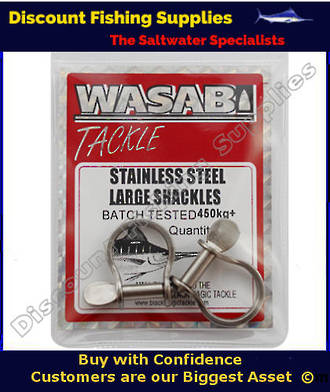 Wasabi S/S Shackles 450kg+ X 2