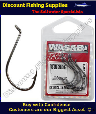 Wasabi Suicide Hooks - Black - Small Pack