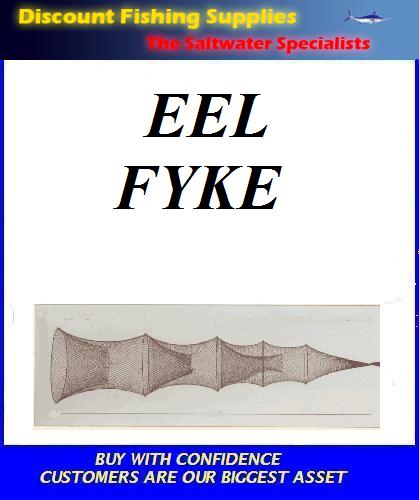 Eel Fyke Net LGE 3 Funnel with 10ft Wing, HINAKI, EEL NET