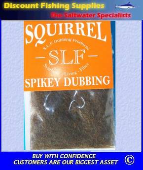 SLF Squirrel Spikey Dubbing - Brown Olive