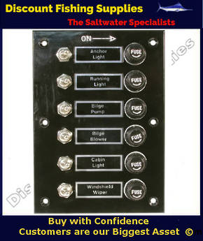 Bakelite Switch Panel - 6 Gang with Nameplates