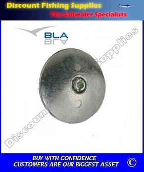 Martyr Zinc Rudder Anodes with Fixing Hole 71mm Diameter (Pair)