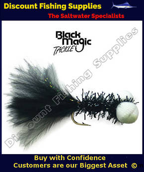 Black Magic Black Booby Fly (Foam Eyes) #6