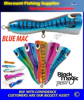 Black Magic Popper 60gr Blue Mac (RIGGED)