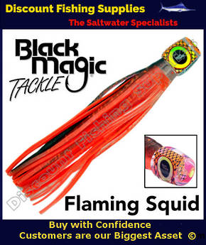 Black Magic Maggot XT Tuna Lure - Flaming Squid