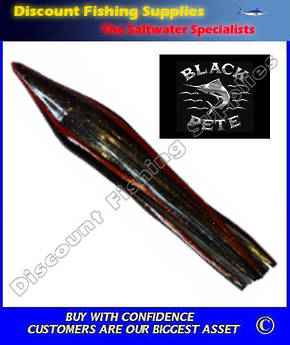 Black Pete Lure Skirt 12" Black With Red Stripe