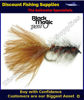Black Magic Brown Woolly Bugger #4 Trout Fly