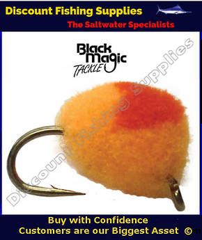Black Magic Unweighted Mini Globug - Fluoro Orange & Red #14