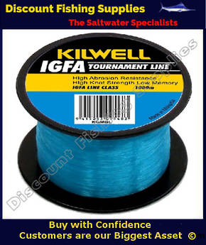 Kilwell IGFA Tournament Fishing Line 37kg X 1000m - Blue