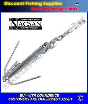 Nacsan Galvanised Grapnel Anchor with Chain