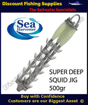 Sea Harvester SUPER LUMO SQUID JIG 500gr - For deep Squid Jigging
