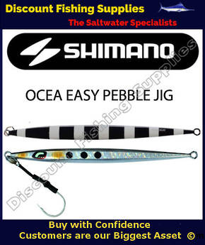Shimano Ocea Easy Pebble Jig - 350gram - Black Lumo