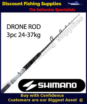 Shimano Status Blue Water Carbon Straight Butt Drone Rod 8ft 50-80lb 3pc