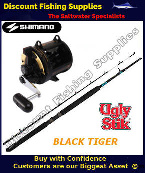 Shimano TLD25 Ugly Stik Black Tiger 25kg 2pc Combo