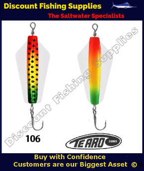 Te Aro Cobra Trout Lure 13.5g Colour 106 - Spotted Traffic Light (Tillins Replacement)