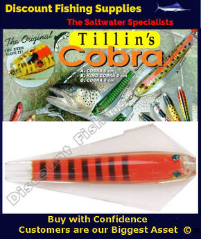 Tillins King Cobra Lure 13.5g Colour 62 with Hook and Bead