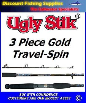 Shakespeare UGLY STIK Gold Travel Spin Rod 6' 3pc