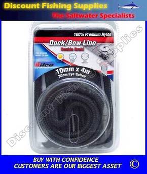Wilco Dock / Bow Line - 10mm X 4m Black