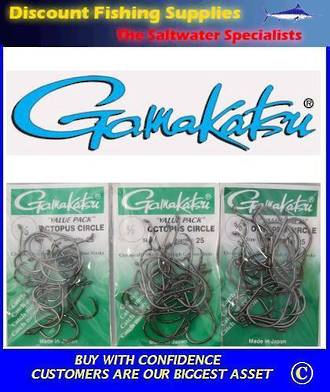 Gamakatsu Octopus/Circle Hook - 3/0, 4/0 or 5/0 Value Pack, HOOKS