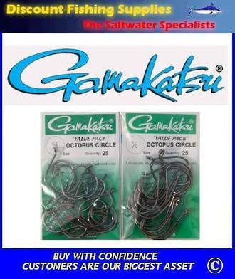 Gamakatsu Octopus/Circle Hook - 6/0 or 7/0 Value Pack, FISH HOOKS