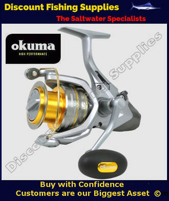 Okuma Avenger 8000 Baitfeeder Spin Reel - Sensortip Rock/Surf Rod