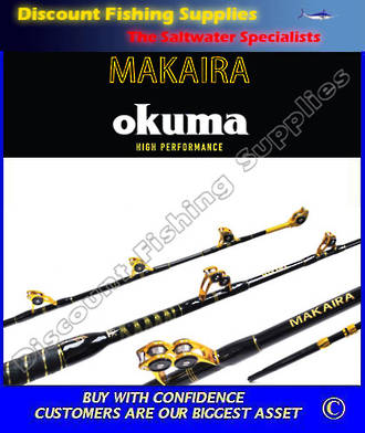 Okuma Makaira StandUp Game Rod 24kg, MAKAIRA, FULLY ROLLERED ROD
