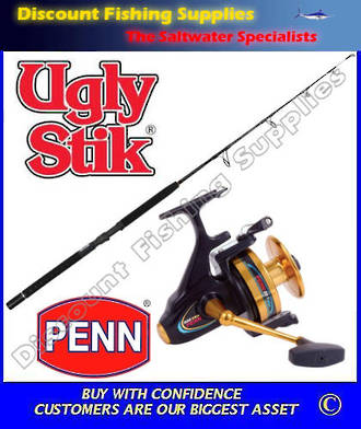 Penn Spinfisher 850SSM Ugly Stik 24kg Spin Jig Combo