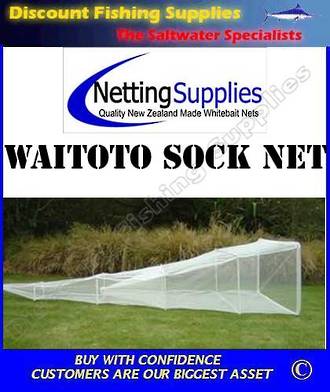 Waitoto Sock Net Whitebait Net - 1 Trap (Trap on 2nd ring) ULSTRON