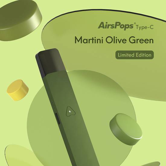 Martini Olive Green Battery Set AirsPops 2022 Limited Edition