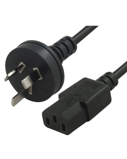 3pin 10A Mains Plug to IEC C13 Female 1.8m Computer Cable
