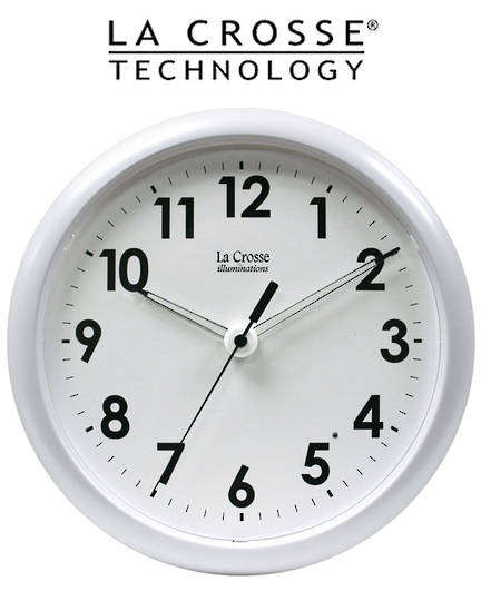403-310 La Crosse Analog Wall Clock with Night Sensor