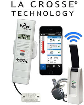926-25104 La Crosse Alert Temp & Humidity Water Leak Detector
