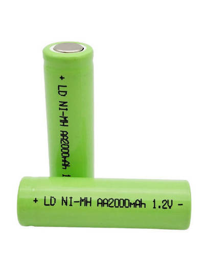 AA Size 2000mAh NIMH Flat Top Rechargeable Battery