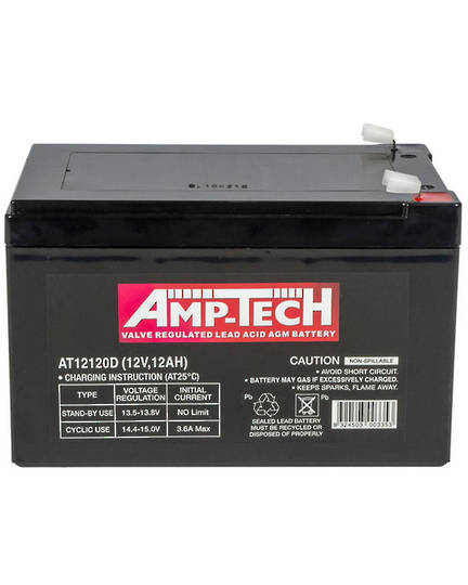 AMPTECH AT12120D 12V 12AH Deep Cycle SLA Battery