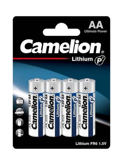 CAMELION AA Size Lithium Battery 4 Pack