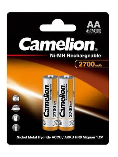 Camelion NIMH AA 2700mAh Rechargeable Battery 2PK