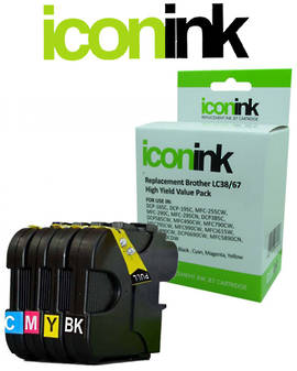 Compatible Brother LC38 LC67 4 Pack Set