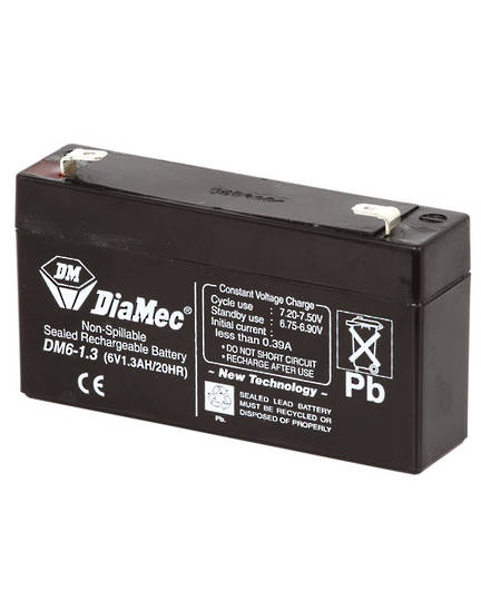 DIAMEC DM6-1.3 6V 1.3AH SLA Battery