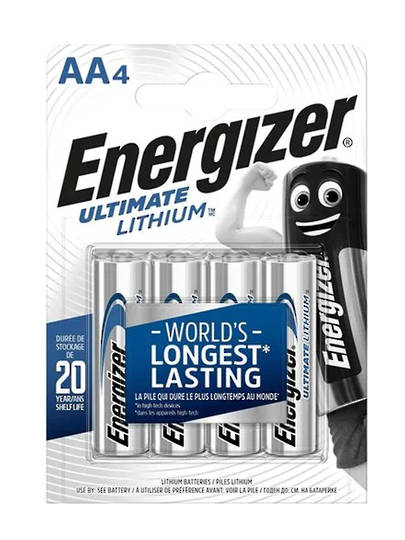 ENERGIZER AA Size FR6 1.5V Lithium Battery 4 Pack