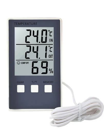 Indoor Digital Temperature and Humidity Station with Temp Probe